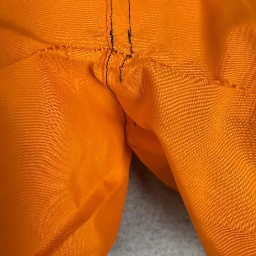 Nike Mens Swim Trunks XL Orange Elastic Drawstring Waist Pockets Mesh Lined